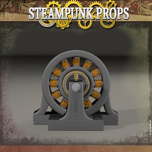 3D steampunk steam