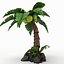 cartoon palm tree 3d model