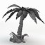 cartoon palm tree 3d model
