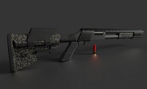 remington 870 tactical 3D model
