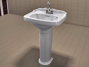 TOTO Carrollton Sink and Kohler Archer Faucet Set