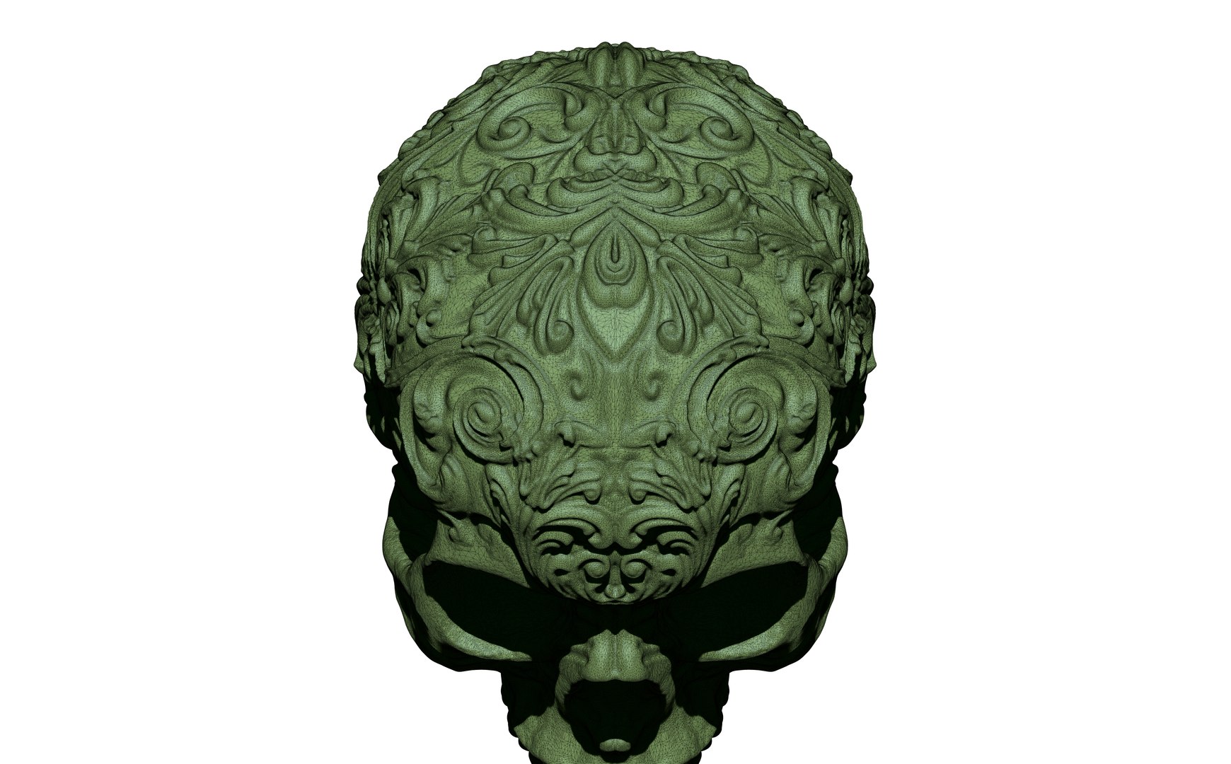 Human Skull Tattoo Carved 3D Model - TurboSquid 1803076