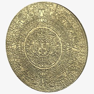 3d model aztec calendar