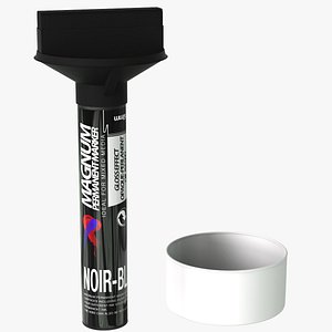3D model large permanent black marker
