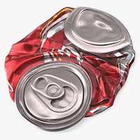 Coca Cola Crushed Beverage Can Red Old