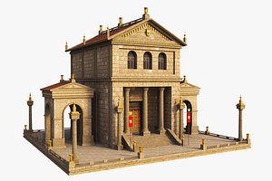 Ancient Roman Temple building 3D model