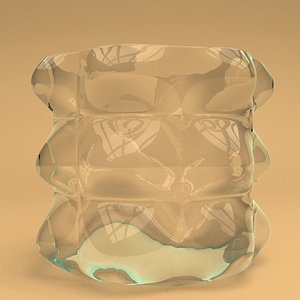 3d model of glass bubble vase