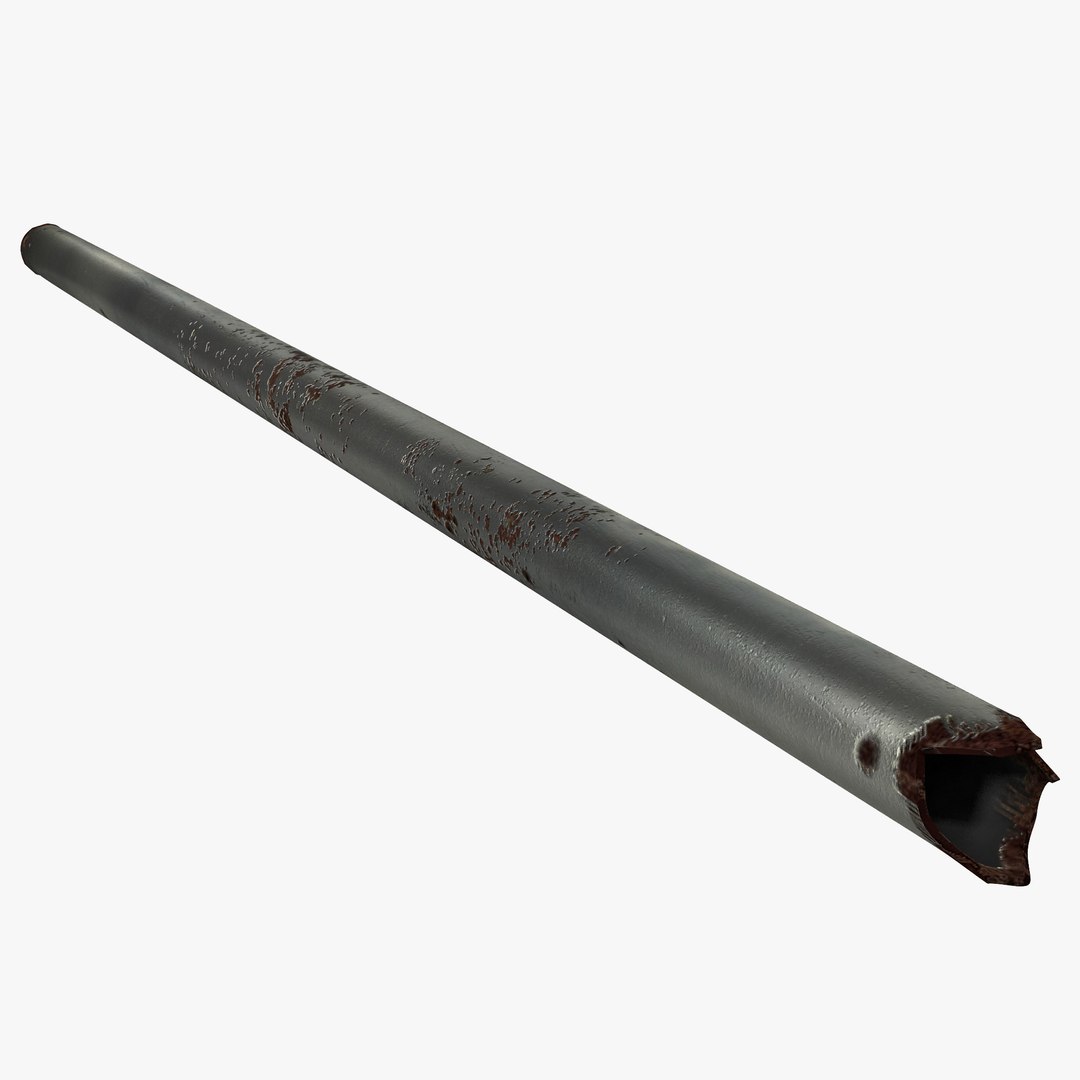 Broken Iron Pipe 3 3D model preview