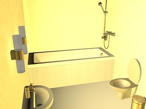 3d model bathroom