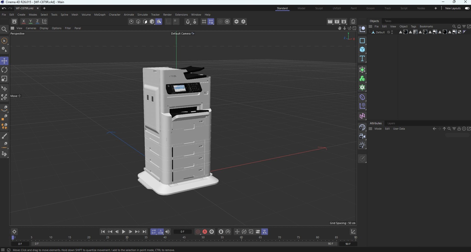 3D WorkForce Pro WF-C879R Multifunction Color Printer Model ...