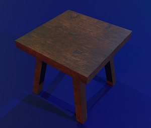 A wooden chair with scuffs and abrasions