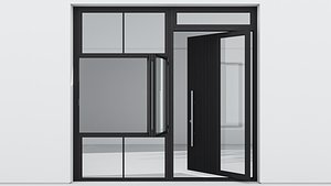 Aluminium door 257 3D