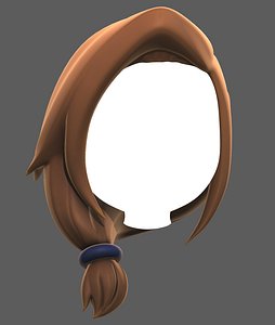 Base Hair for girl V22 3D model