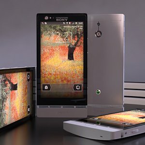 3d sony xperia p cellphone model