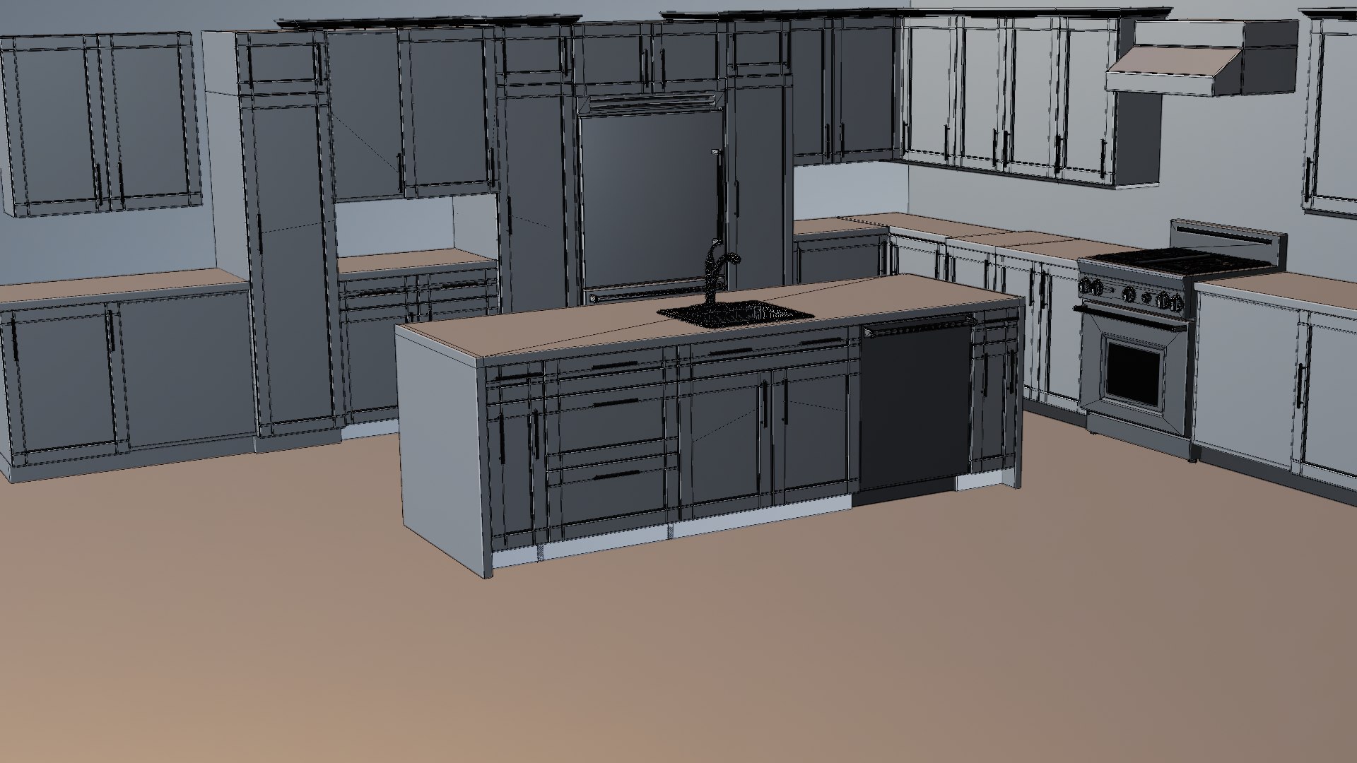 Kitchen Design High Quality Model - TurboSquid 1982396