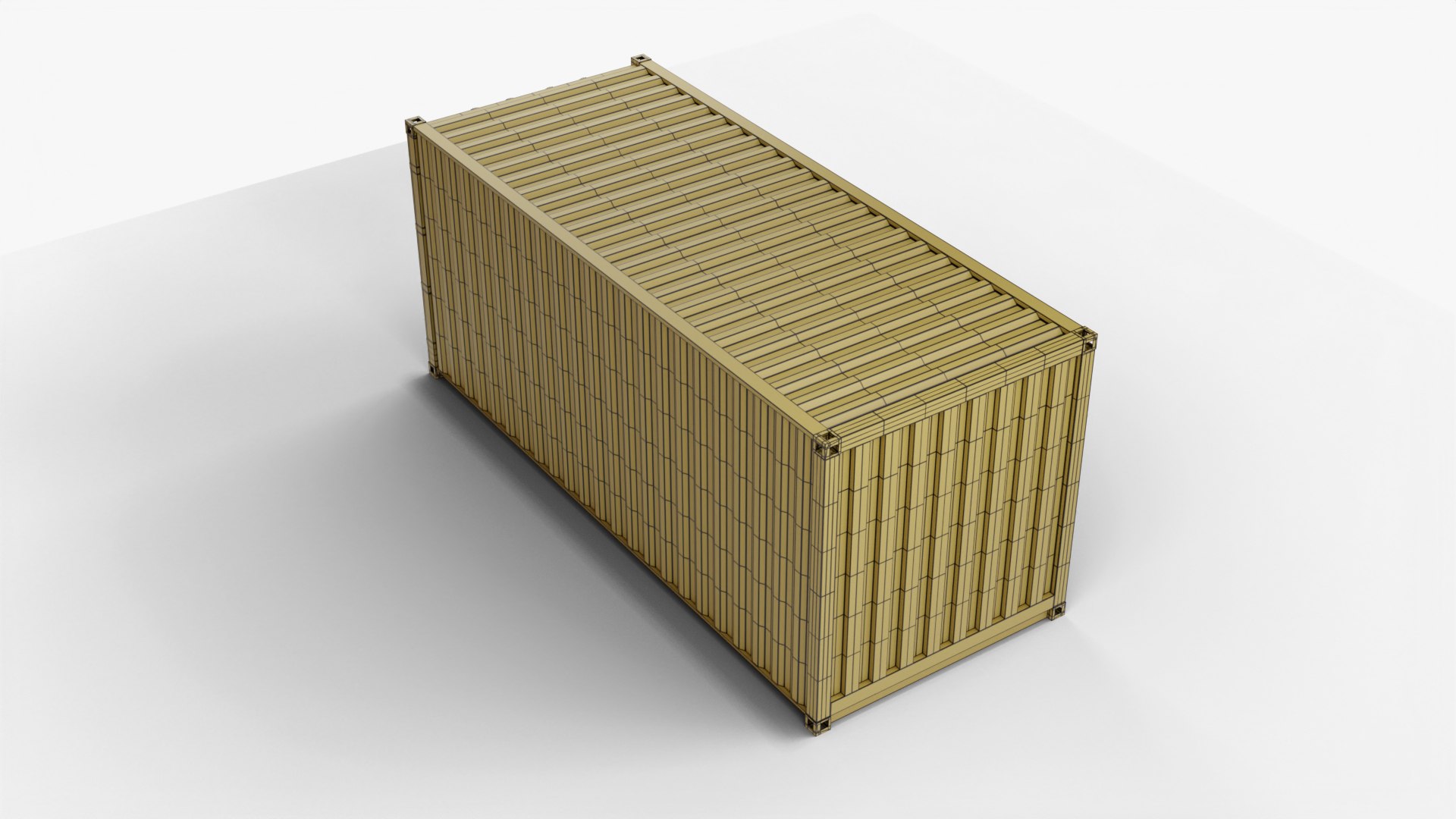 20Ft Cargo Container - Green - Dirty model https://p.turbosquid.com/ts-thumb/vz/0Zi7WK/8A/wireframe_4/jpg/1660297750/1920x1080/fit_q87/6544717e5bef53c121e5b50cd5fb90ef0b7d4c64/wireframe_4.jpg
