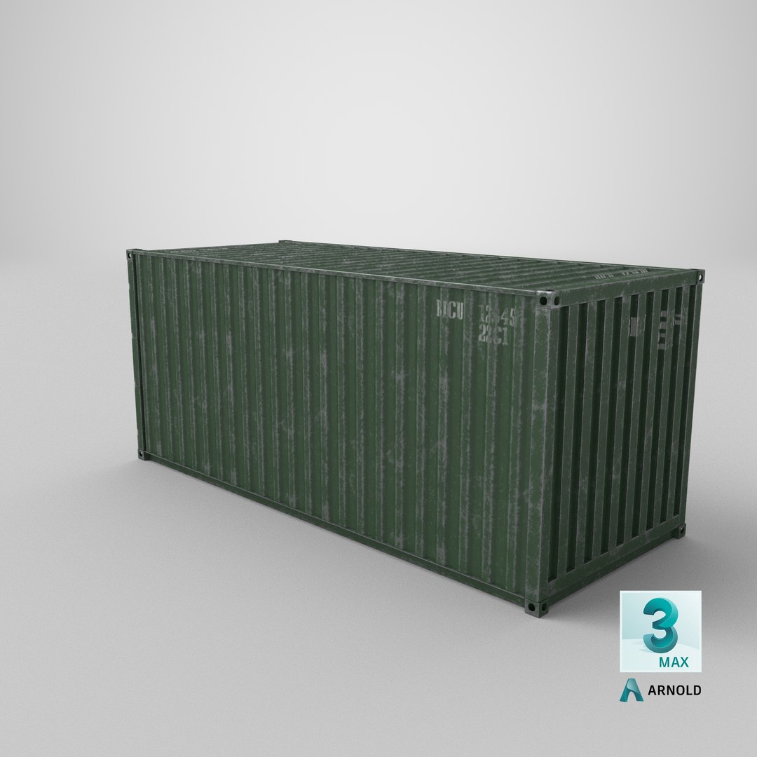 20Ft Cargo Container - Green - Dirty model https://p.turbosquid.com/ts-thumb/vz/0Zi7WK/oF/stemcell_max_arnold_render/png/1667393010/1920x1080/fit_q87/7891357c8d70df0bb7814a737c7f1d4a473c0ea7/stemcell_max_arnold_render.jpg