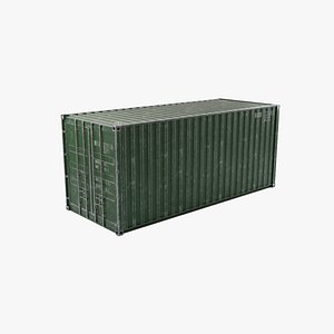 20Ft Cargo Container - Green - Dirty