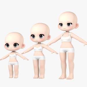 3-Types Girl basemesh