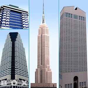 20 new york skyscrapers 3d model