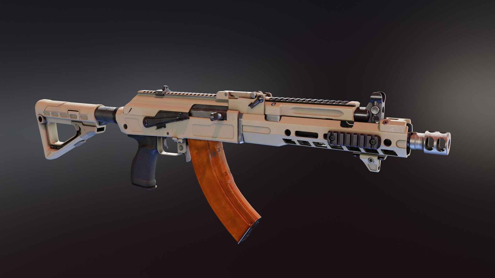 Custom AK MB47 Rifle Model - TurboSquid 1960332