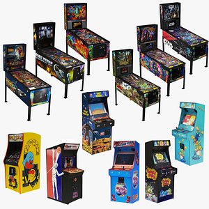 12 in 1 Arcade and Pinball Machine 3D