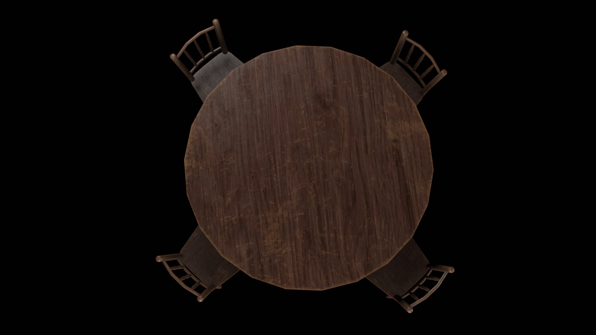 Free 3D Model Round Table And Chairs - TurboSquid 1928885