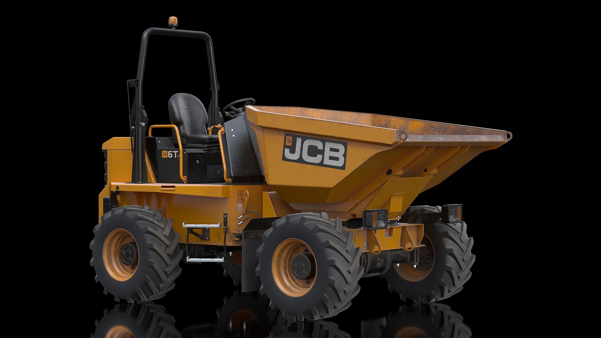 JCB 6T-1 Site Dumper Dirty 3D model preview