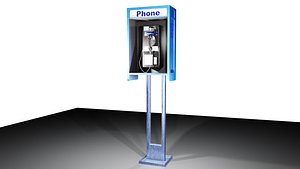 Retro Payphone 3D Model Game Ready Asset