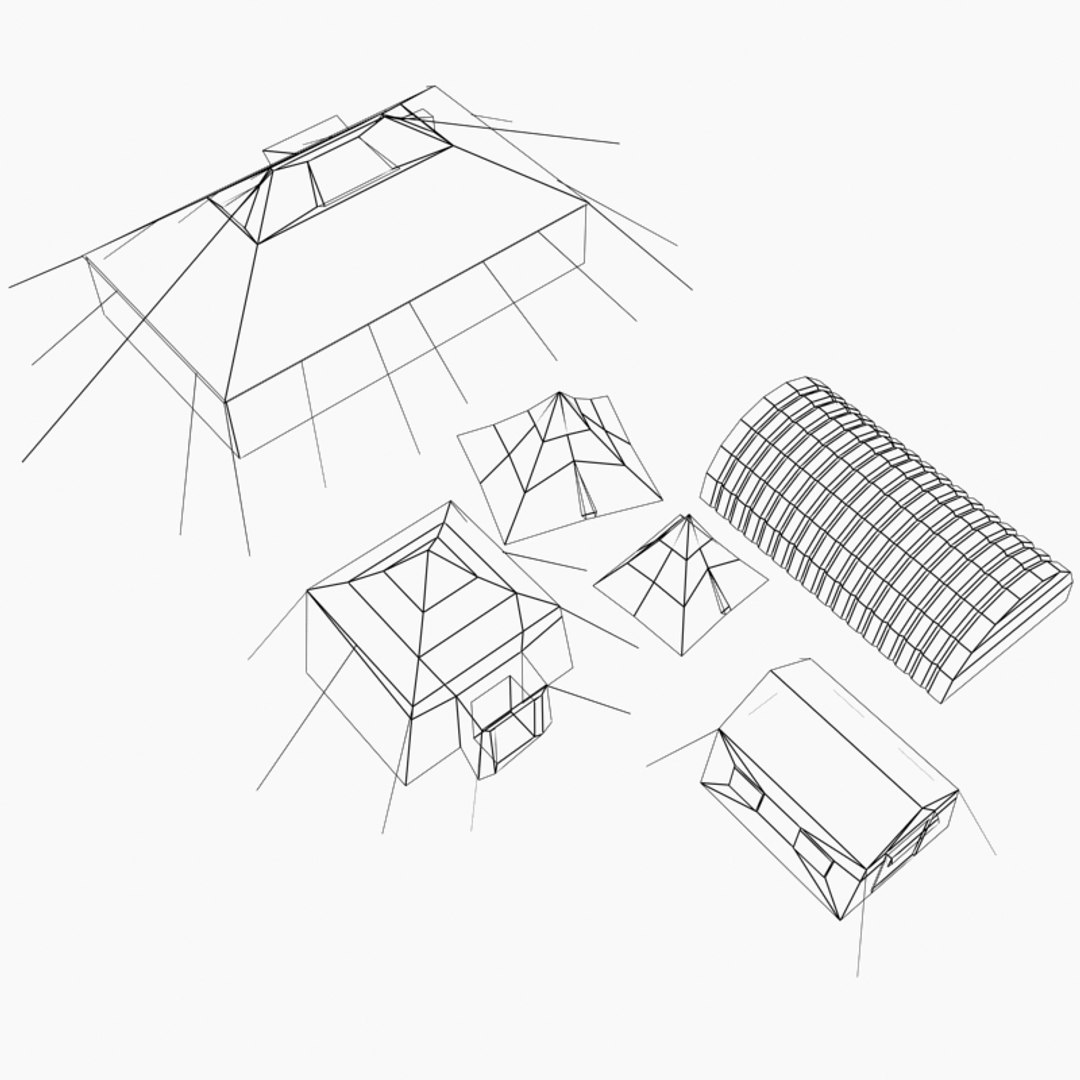 3d Model Military Tents