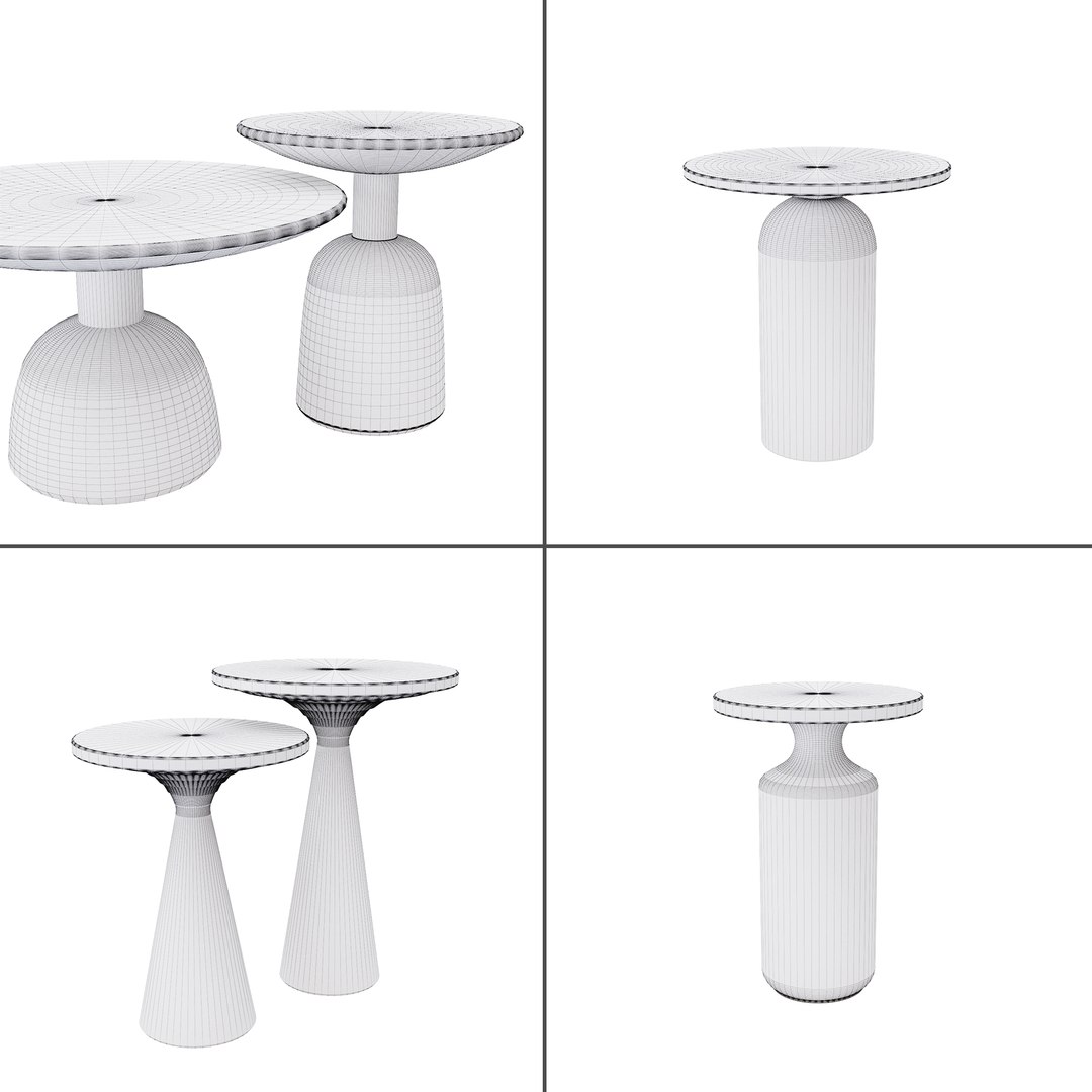 Side Tables Set 01 3D - TurboSquid 1927782