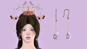 3D Hanfu Earring accessories
