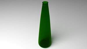 3D wine bottle 3