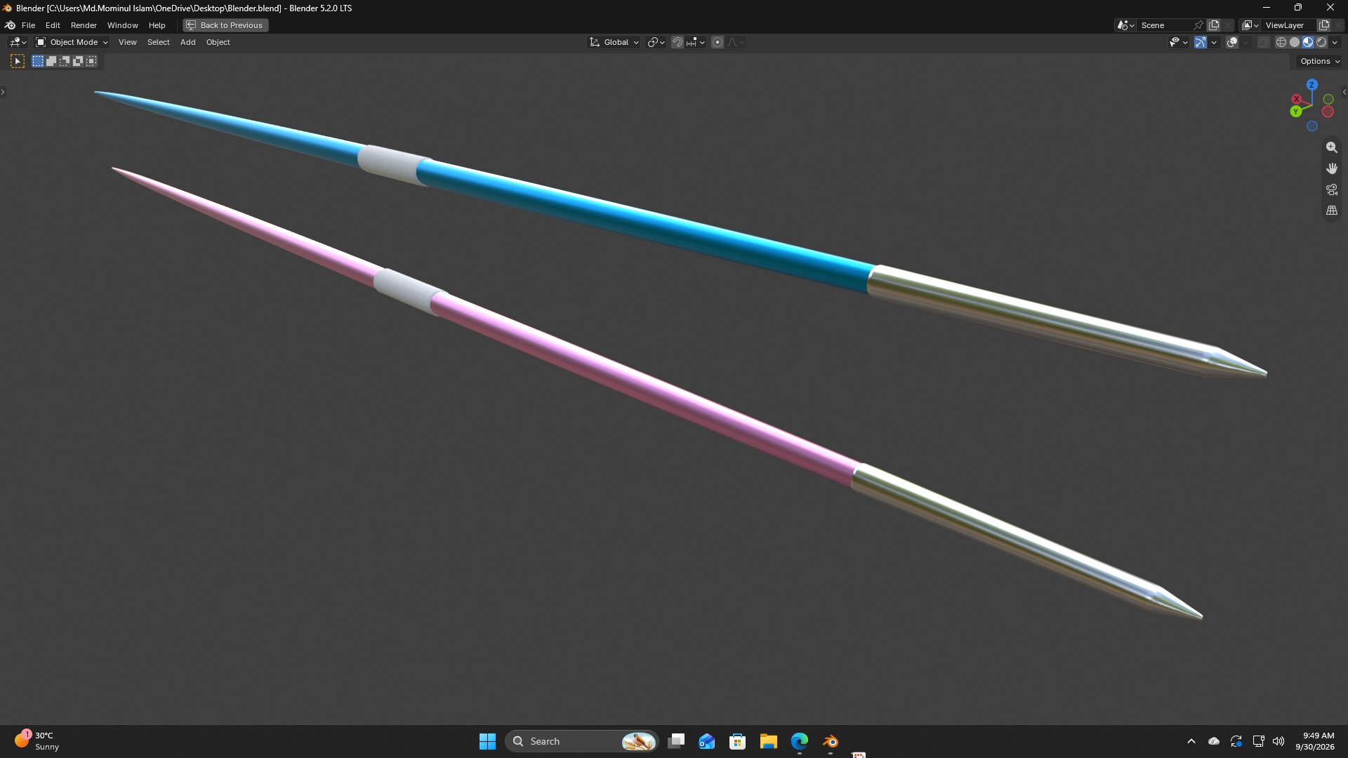 Olympic Javelin PBR 4 3D model https://p.turbosquid.com/ts-thumb/vz/Py4xkD/Bq/screenshot20260930094920/png/1790741000/1920x1080/fit_q87/0c9b4ece429bd970ce7049a1c31fe688085c43e3/screenshot20260930094920.jpg