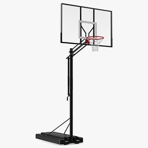 Portable Basketball Hoop Stand with Adjustable Height 3D