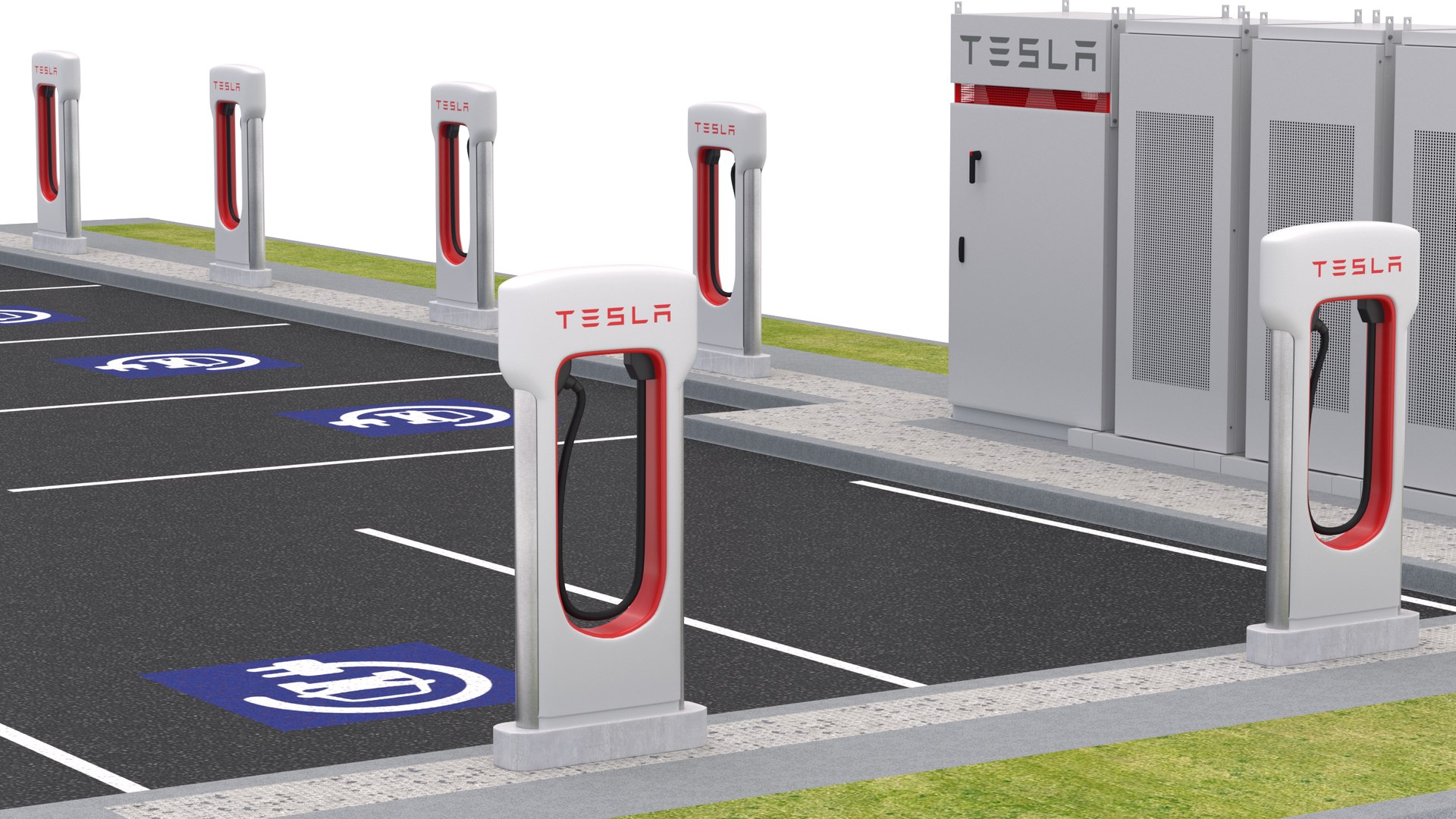 3D Tesla Supercharger Station model https://p.turbosquid.com/ts-thumb/vz/WpC3Xi/Kh/teslasuperchargerstation4/png/1705315177/1920x1080/fit_q87/786d659dbe6b39332179ea1217d66063cfc5bc4d/teslasuperchargerstation4.jpg