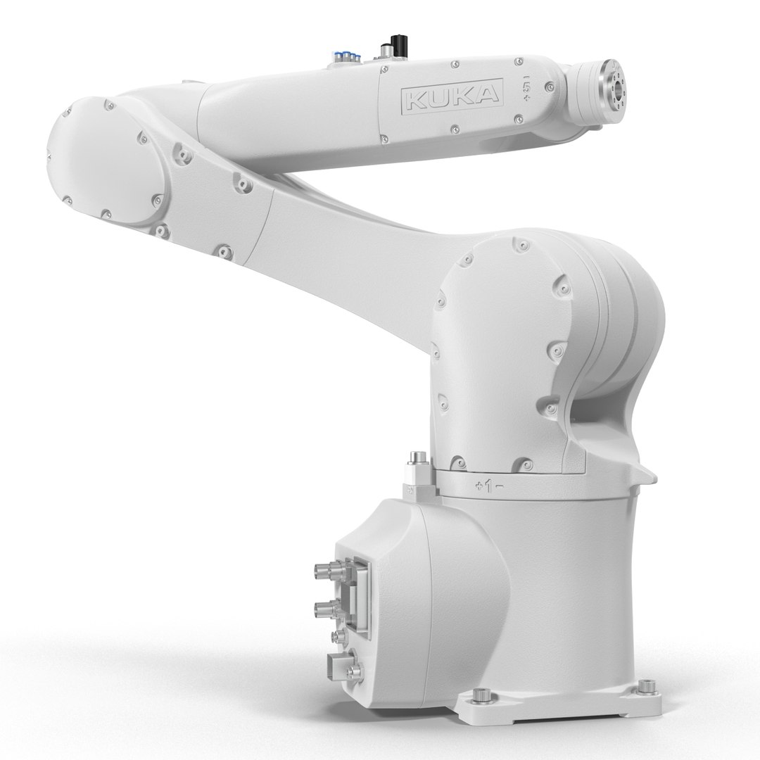 Kuka Robot KR 10 R1100 White Rigged 3D model preview
