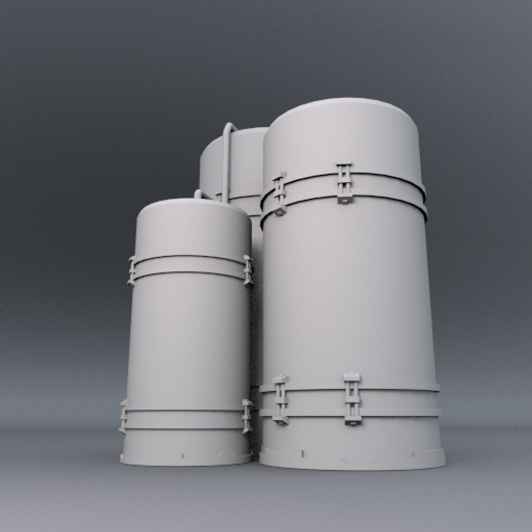 liquid tanks 3d model
