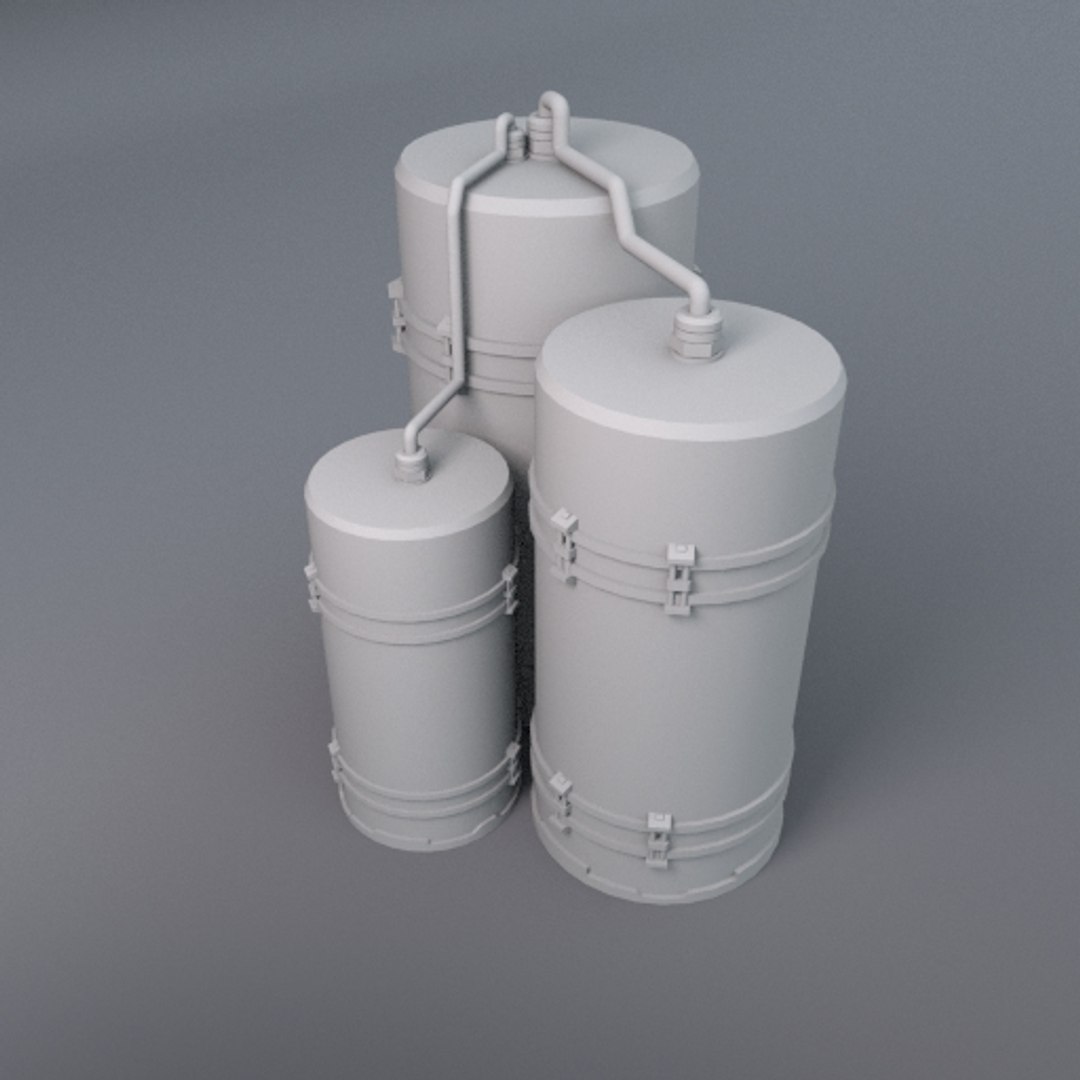 liquid tanks 3d model
