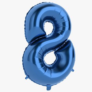 foil balloon digit 3D model