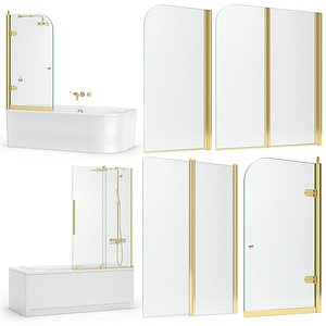 Shutters for baths and baths Radaway gold set 121