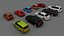 collection of 10 low poly cars