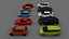collection of 10 low poly cars