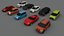 collection of 10 low poly cars