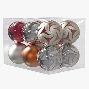 3D christmas balls pack model