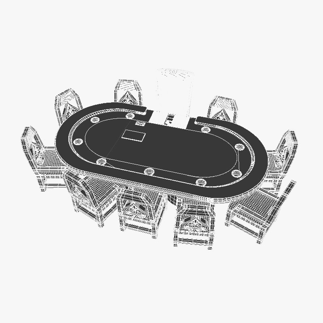 Poker Table 3D TurboSquid 1624826