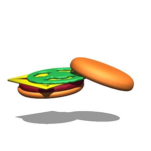 3D burger model