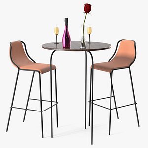 Armand de Brignac Champagne with Stools and Table
