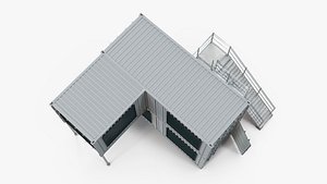 Small Office from Containers White