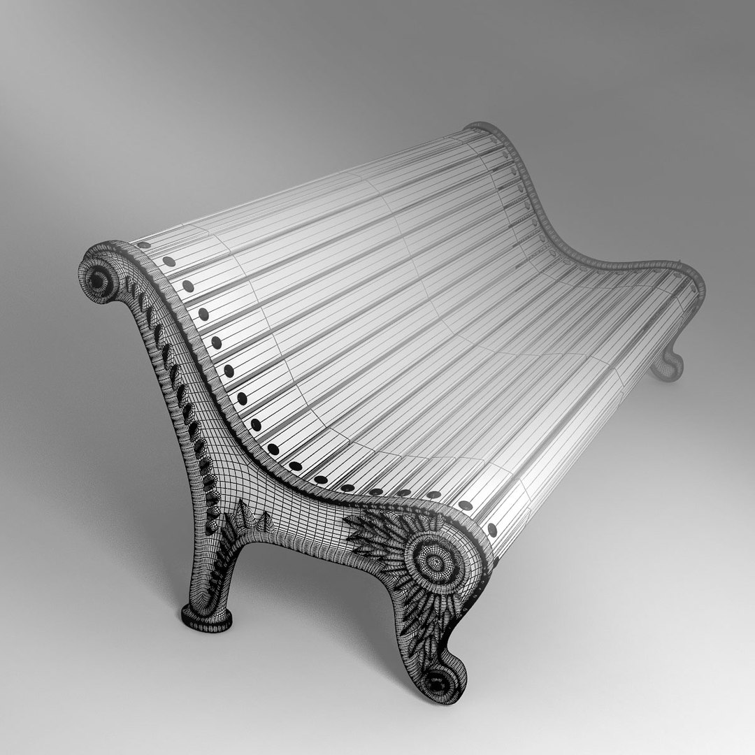 3d model bench
